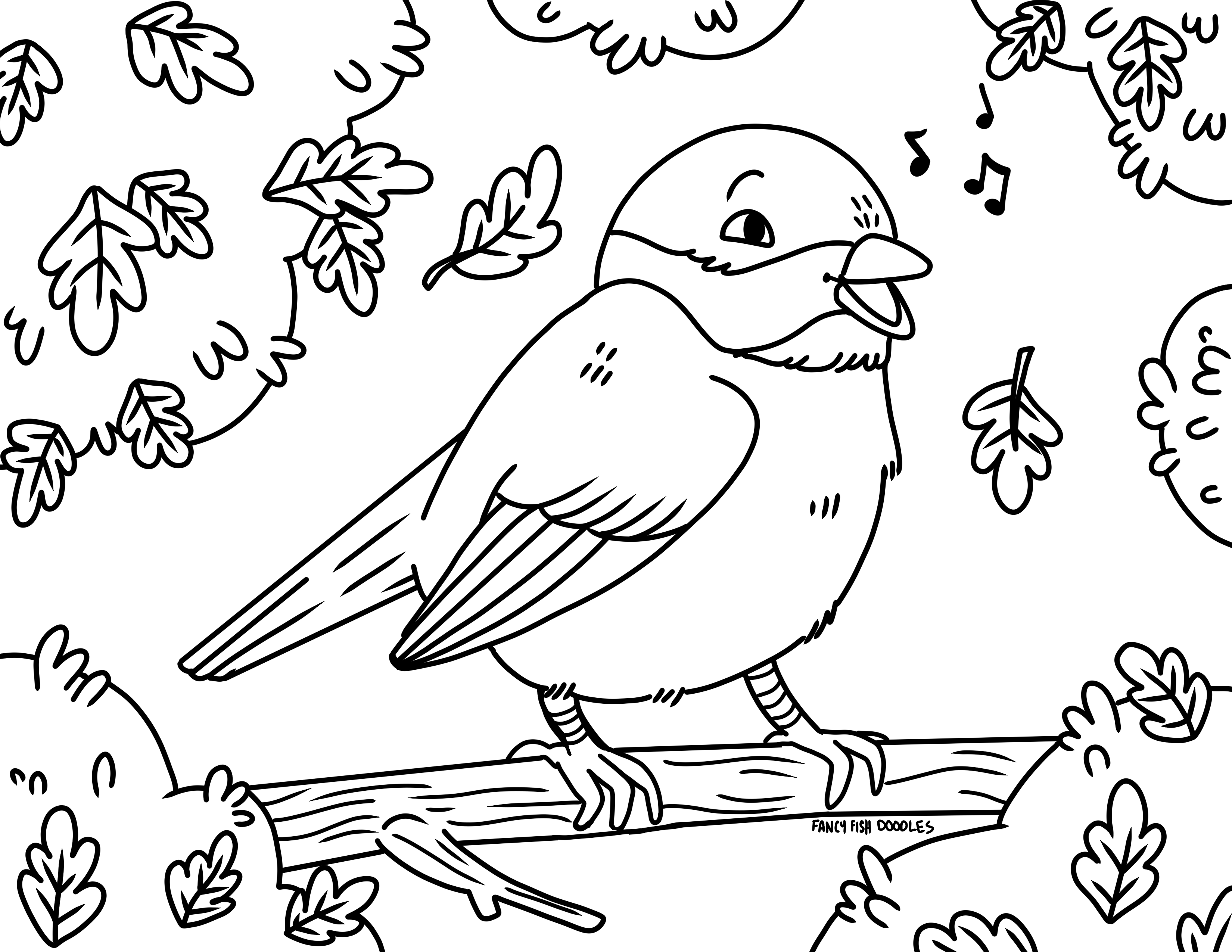 Chickadee coloring sheet