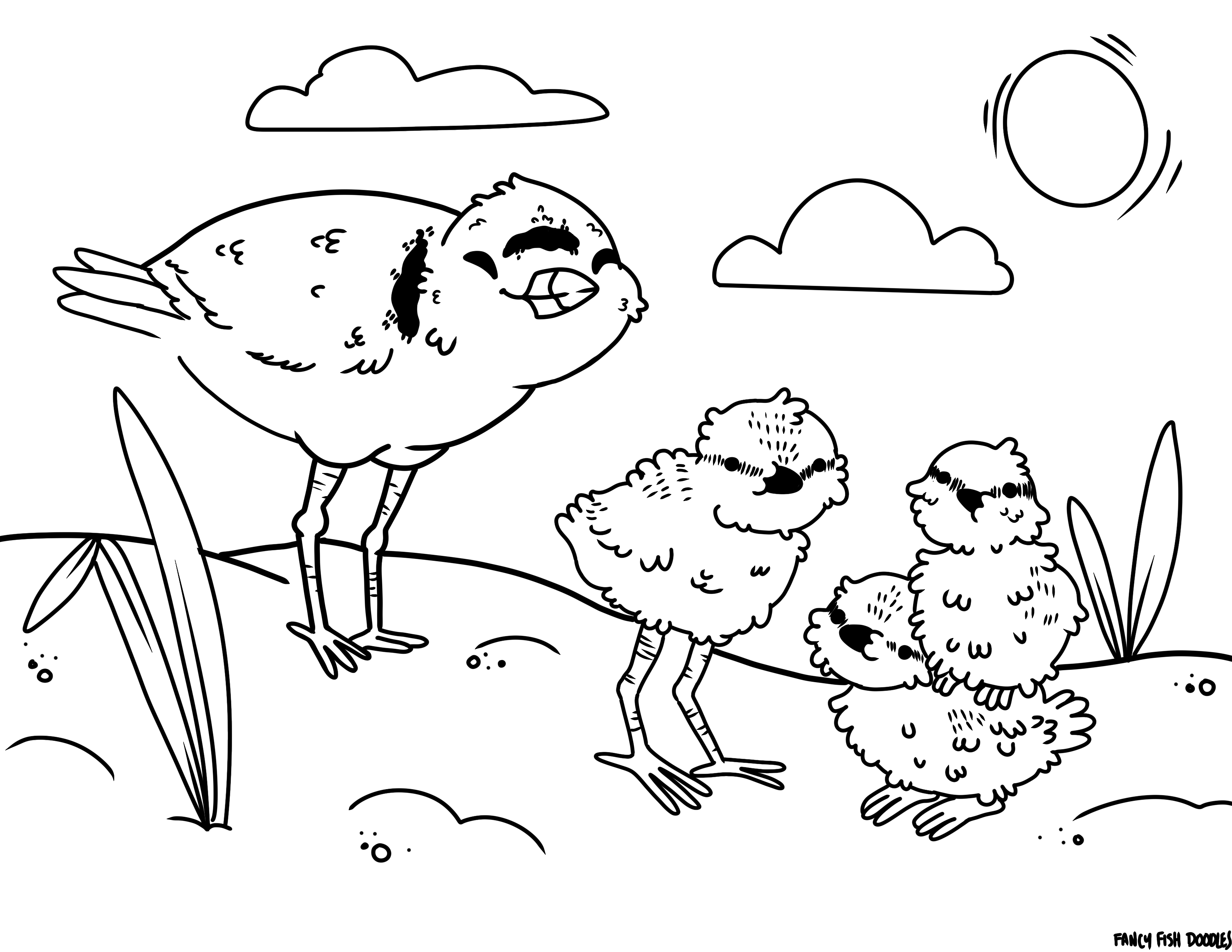 Sandpiper coloring sheet