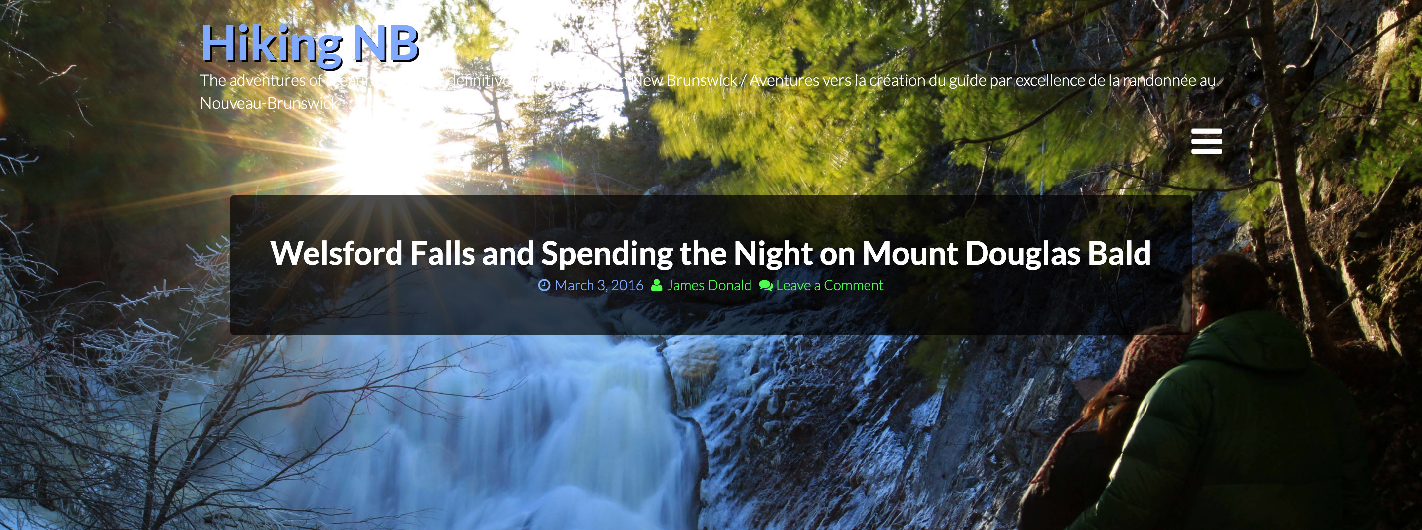 Welsford Falls and Spending the Night on Mount Douglas Bald Blog Post