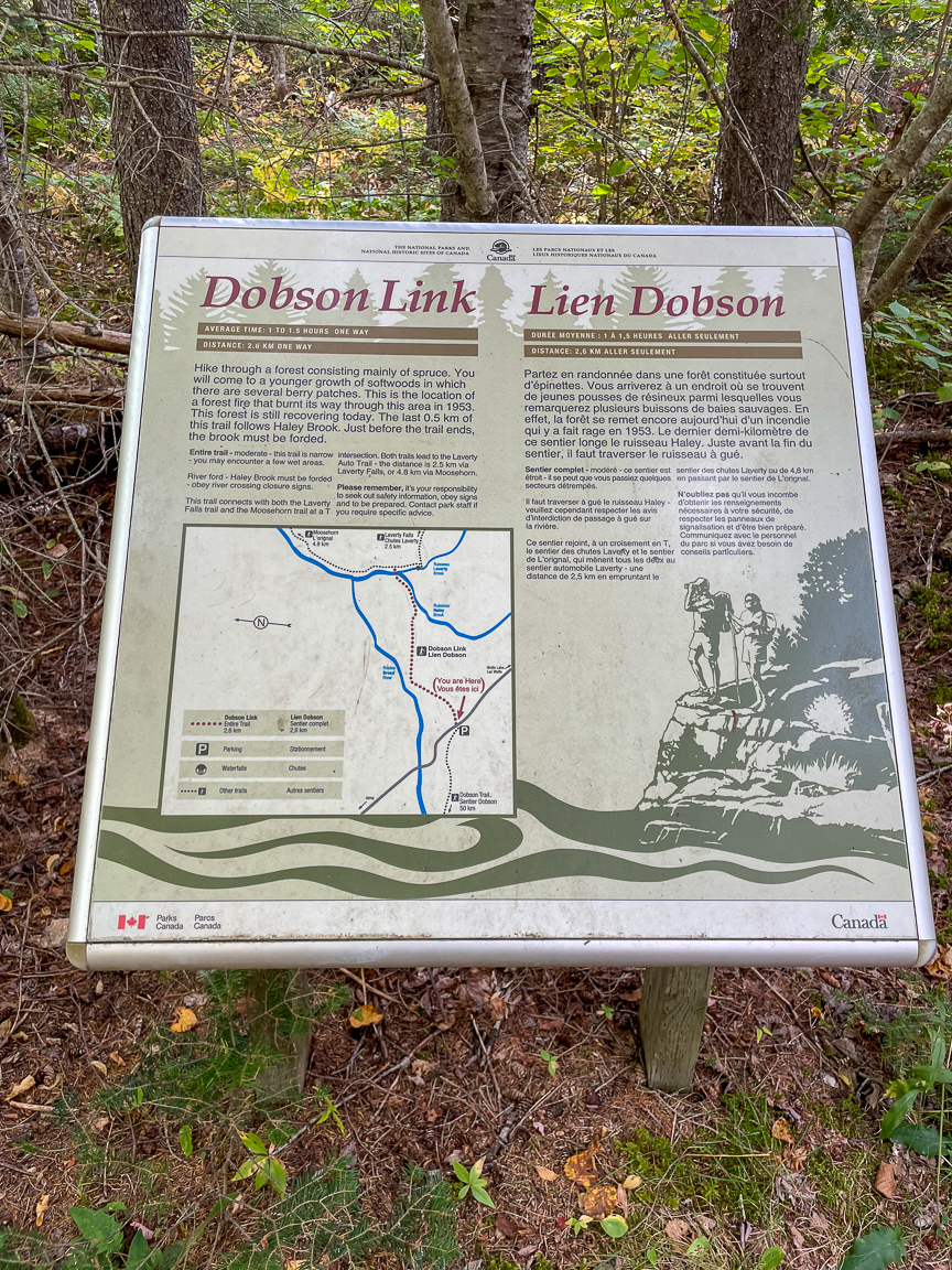 Dobson Link Trail sign