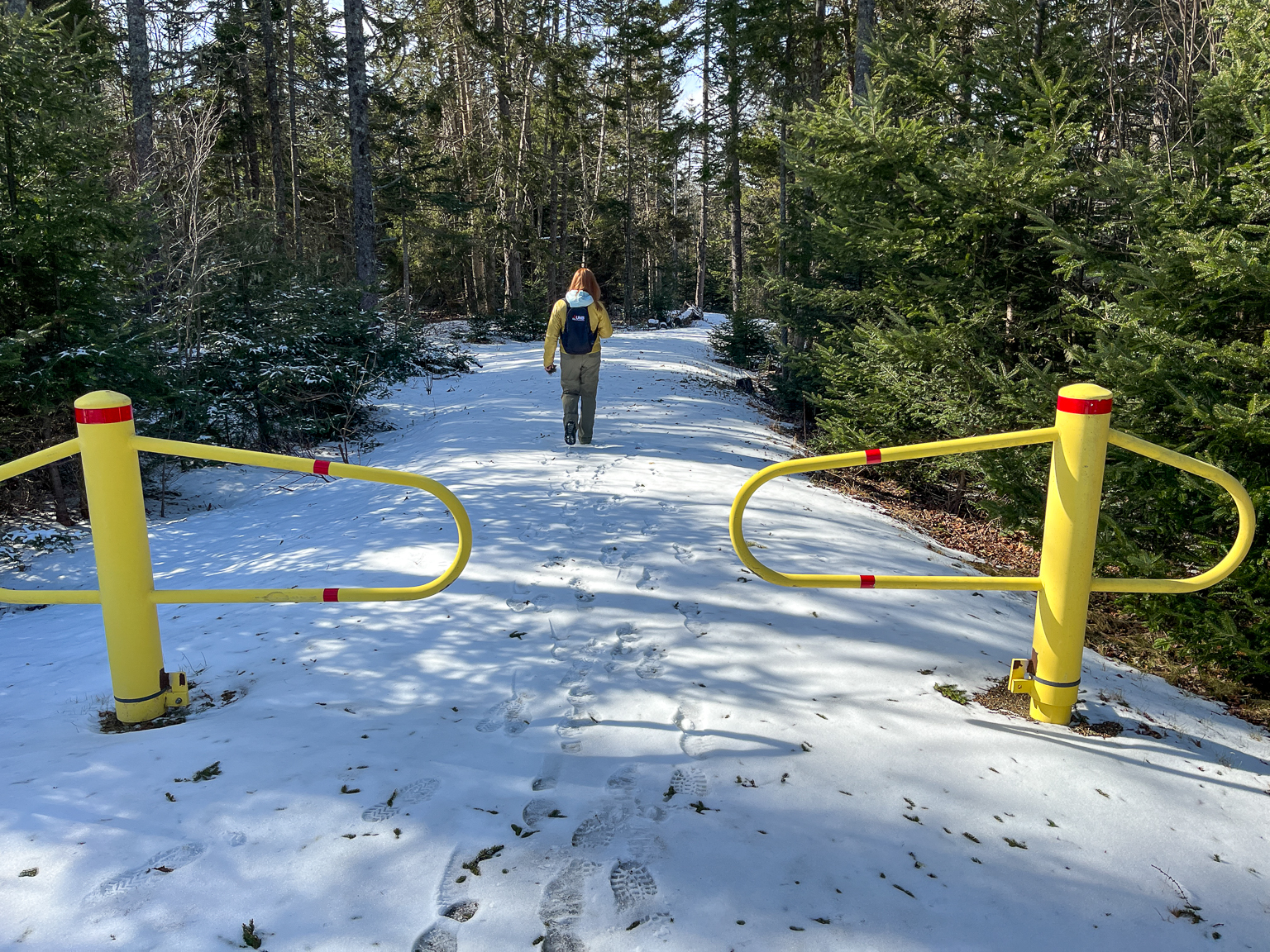 The gates at the start of the Roosevelt Cottage Multi-Use Trail in Roosevelt Campobello International Park