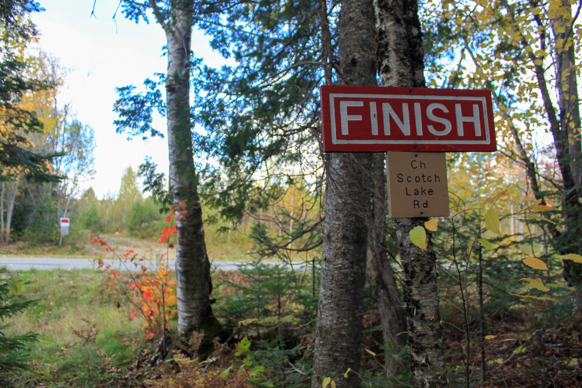 The end of the Scotch Lake Road Trail in Mactaquac Provincial Park