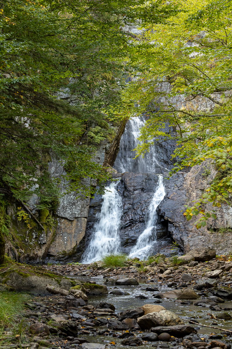 First view of Trout Brook Falls