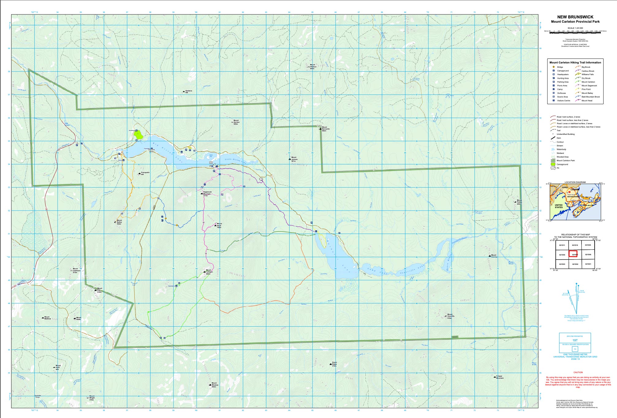 Mount Carleton Topo Map